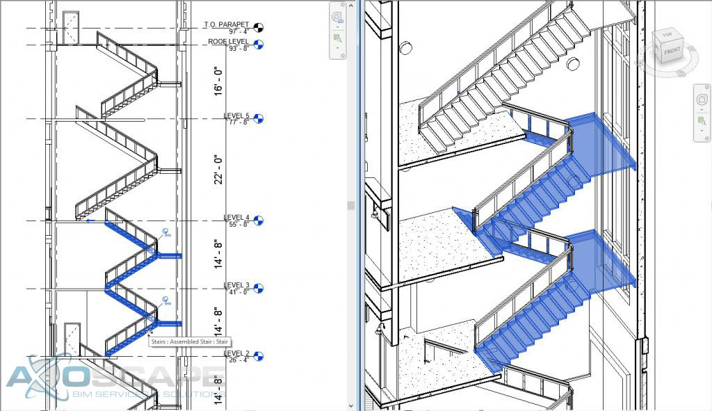 Add and edit stair towers in multi-story buildings